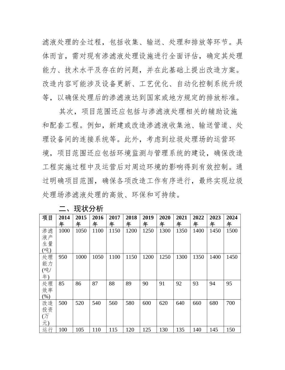 垃圾处理场渗滤液综合改造工程可行性研究报告_第3页