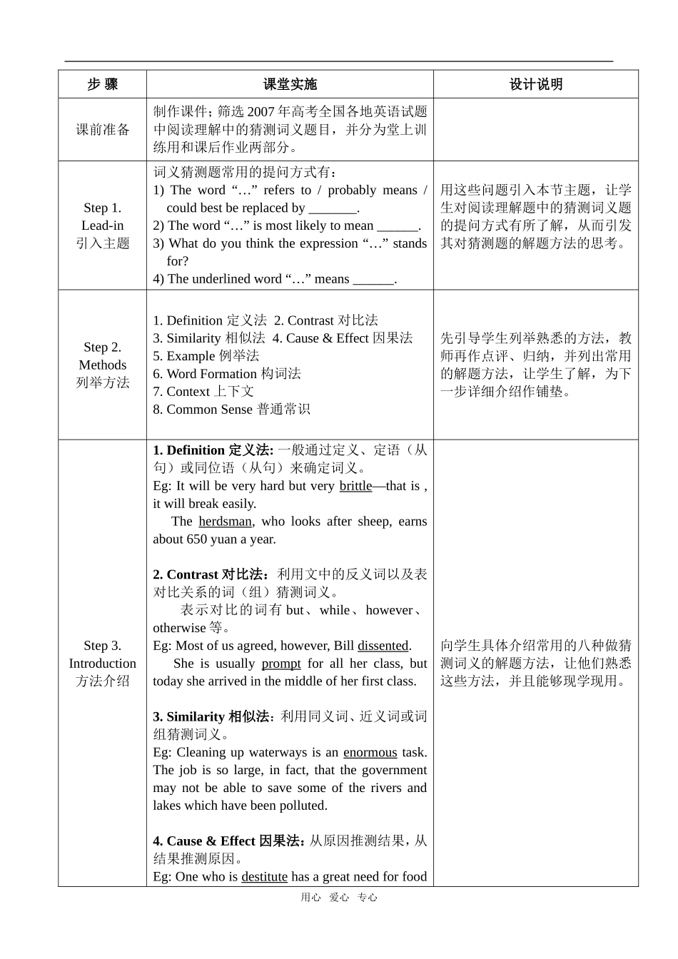 高中英语阅读理解课教学设计_第2页