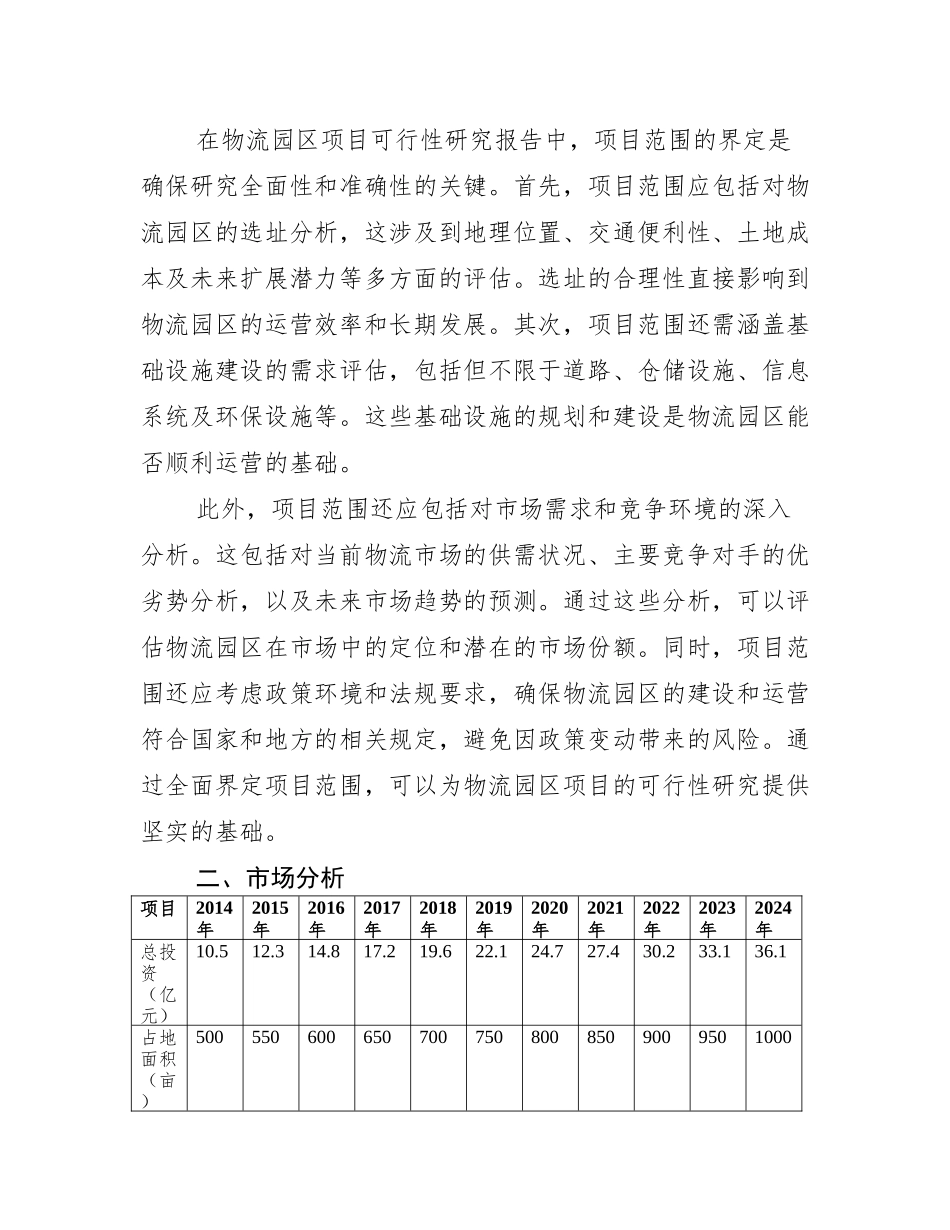 物流园区项目可行性研究报告_第3页