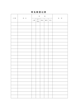 常-见-病-登-记-表