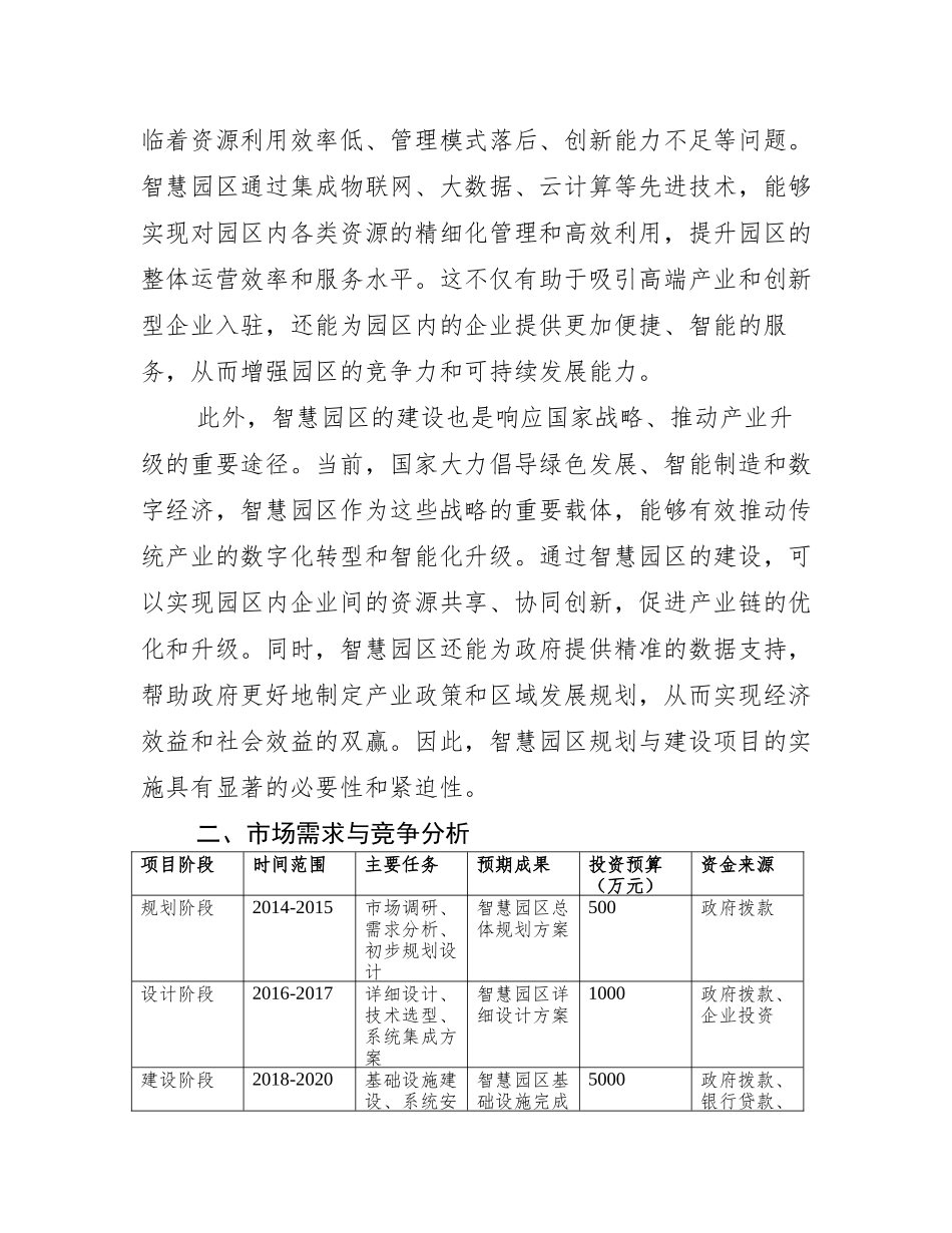 智慧园区规划与建设项目可行性分析报告_第3页