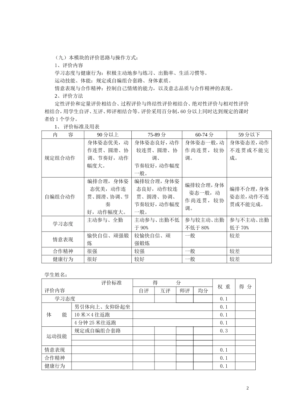 模块评价范例_第2页