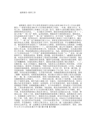 述职报告-组织工作