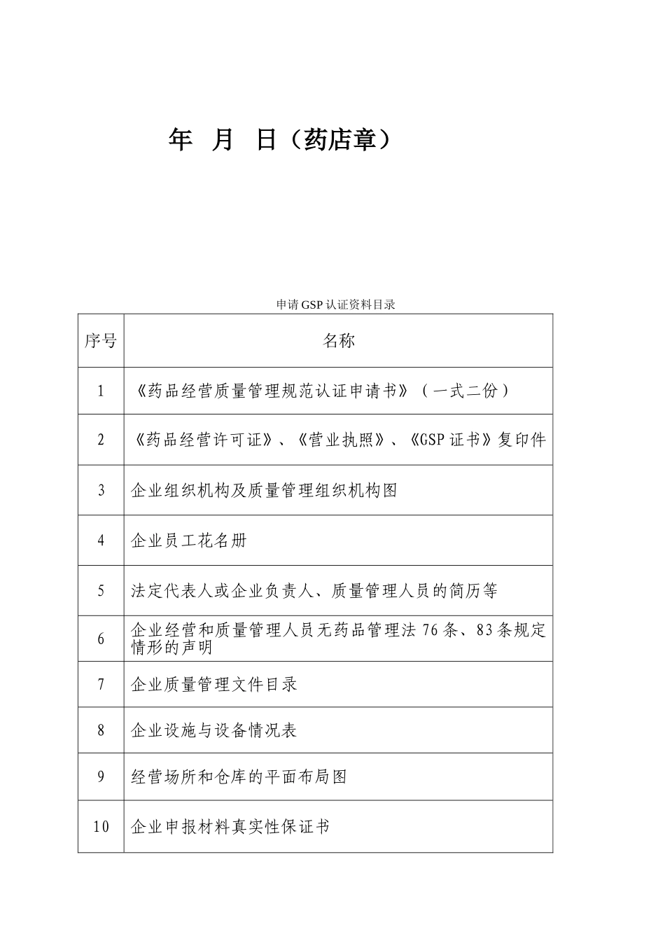 湖南药品零售企业GSP认证申请资料要求_第3页