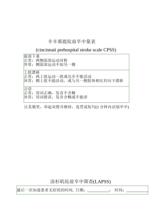 神经科常用量表
