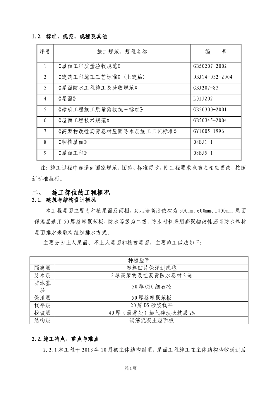 屋面工程种植屋面施工方案_第2页