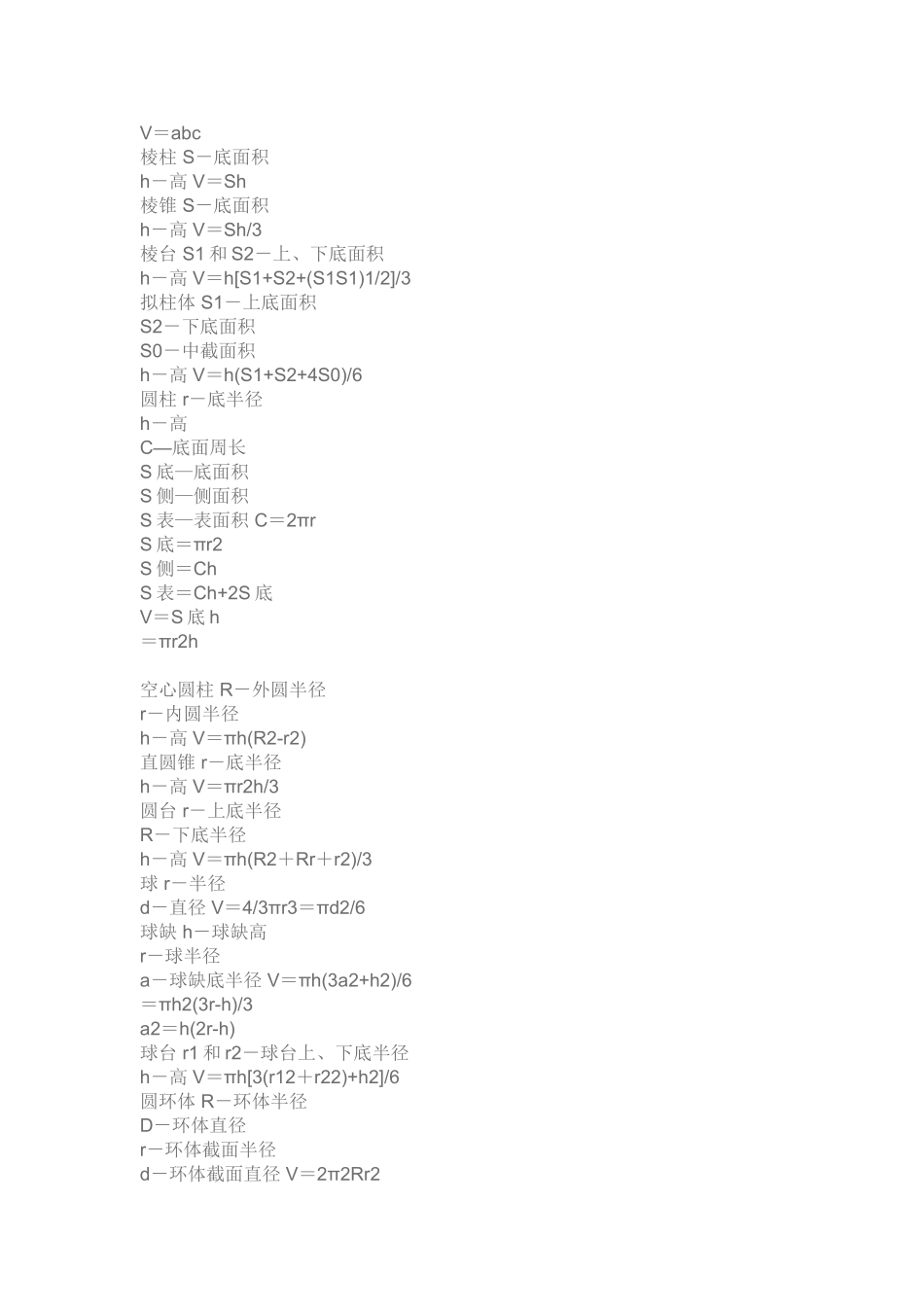 各种面积计算公式_第3页