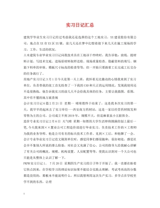 实习日记汇总 
