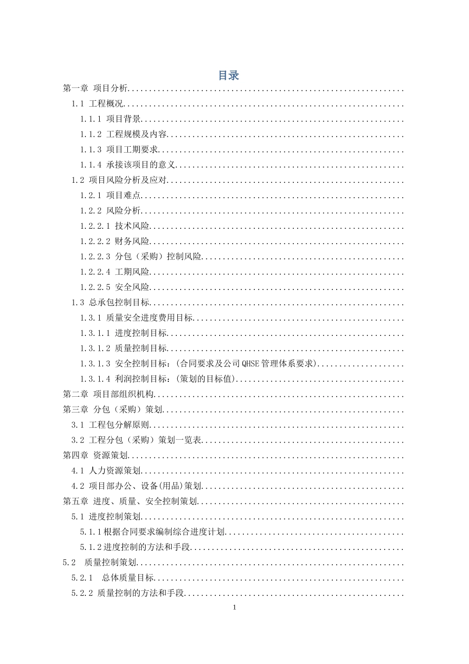 工程施工总承包项目策划书_第2页