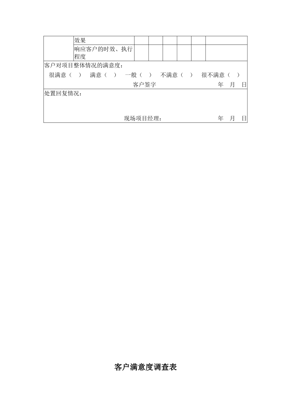 项目客户评价表_第2页