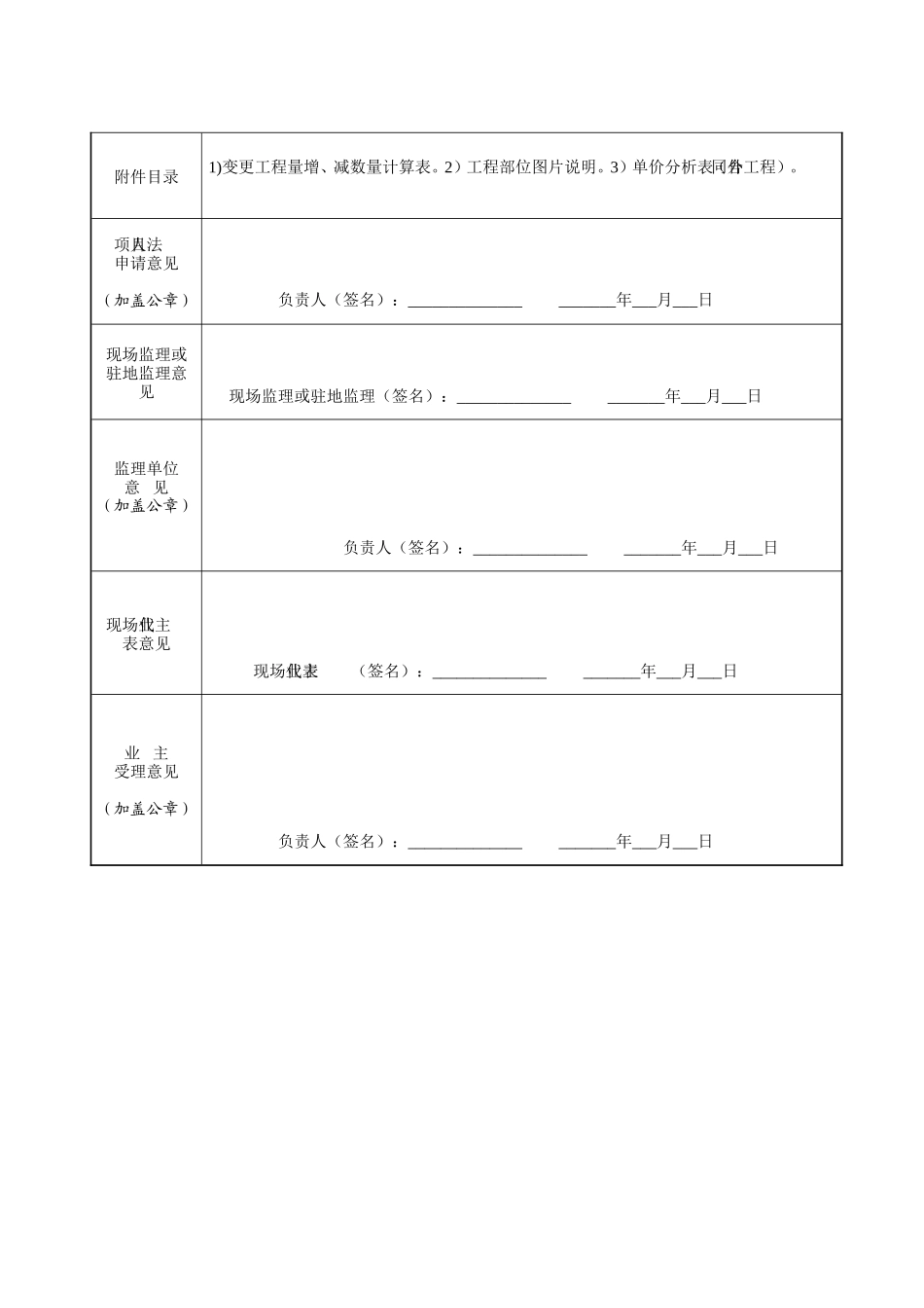 公路工程变更申请表_第3页