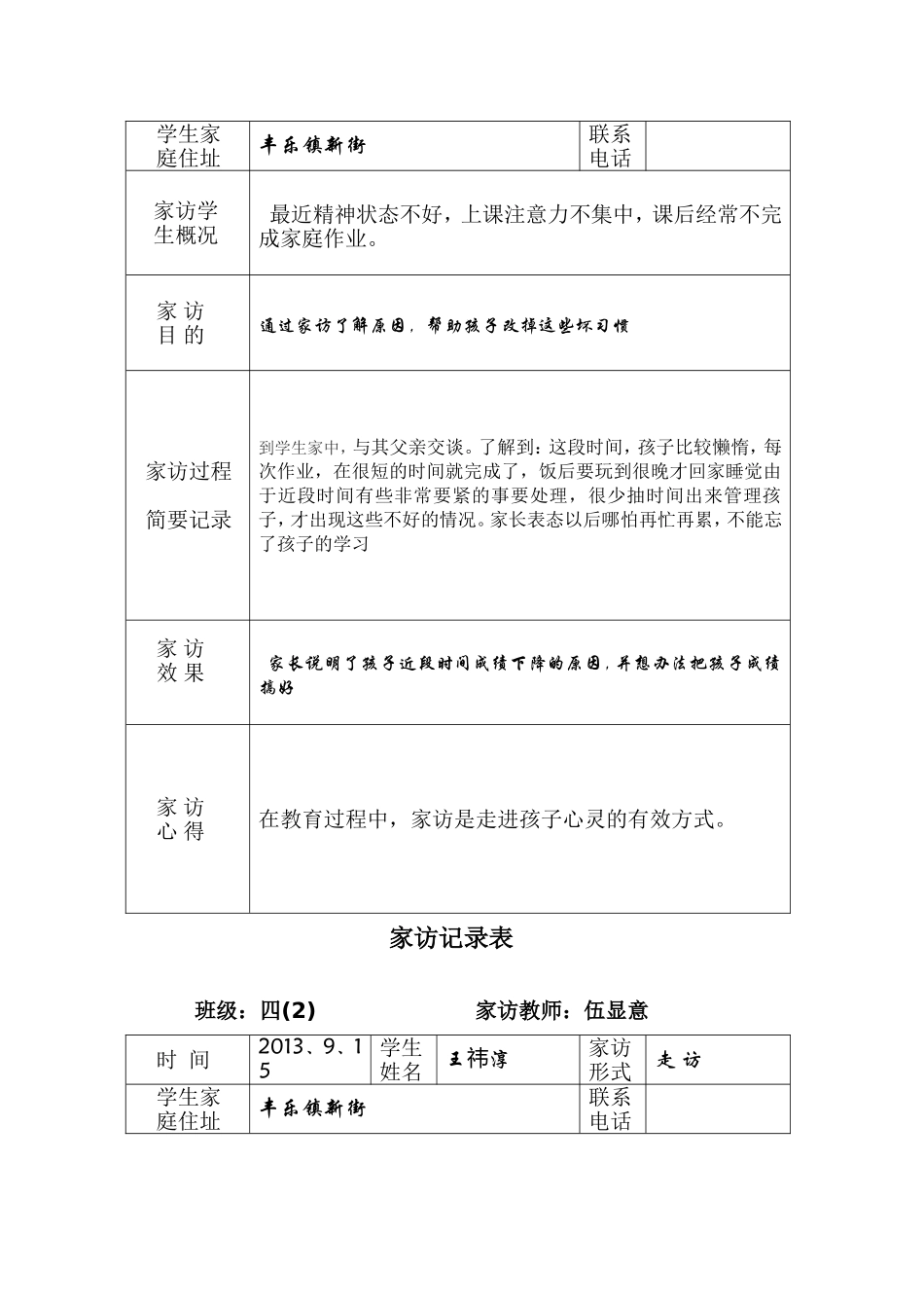 家访记录表12_第3页