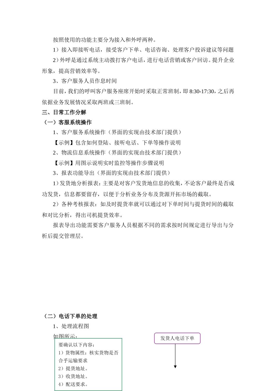 物流公司客服工作流程及规范_第2页