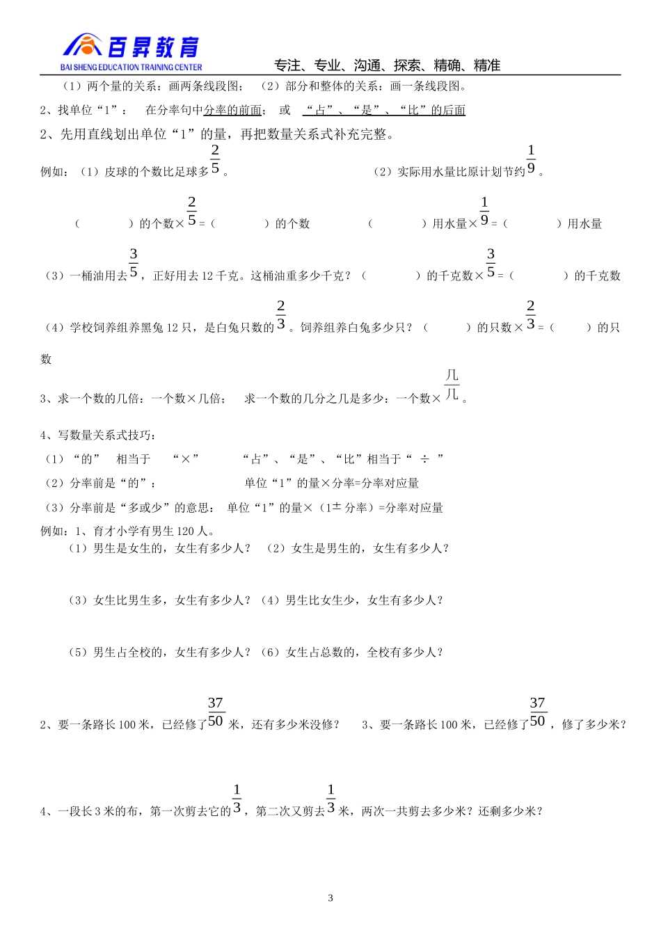 分数乘法知识点和题型(全面)_第3页