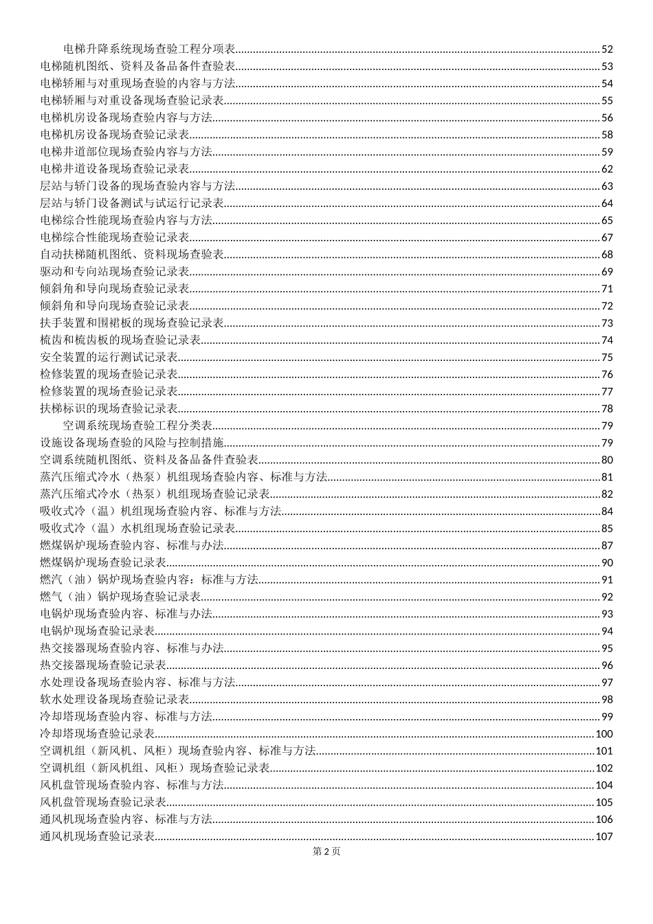 物业承接查验内容标准与记录表_第2页