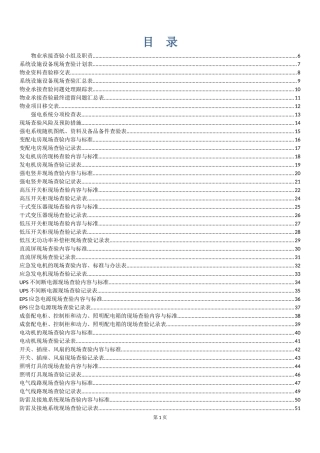 物业承接查验内容标准与记录表