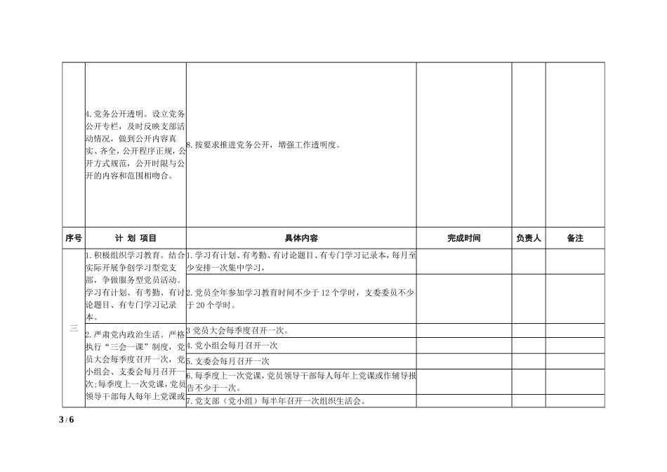 规范化党支部创建计划_第3页