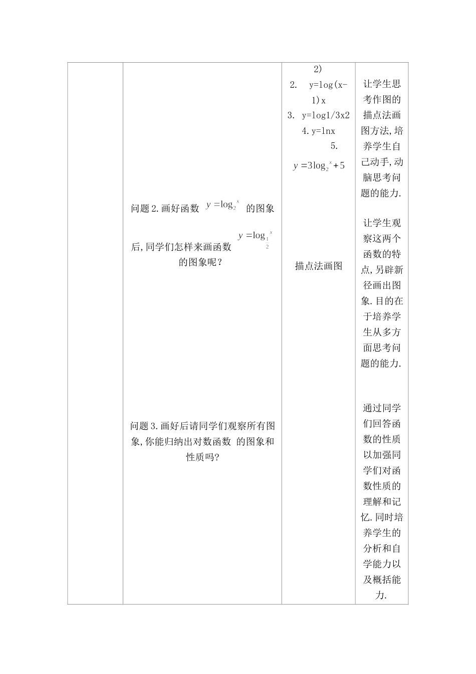 对数函数教学设计与反思_第3页