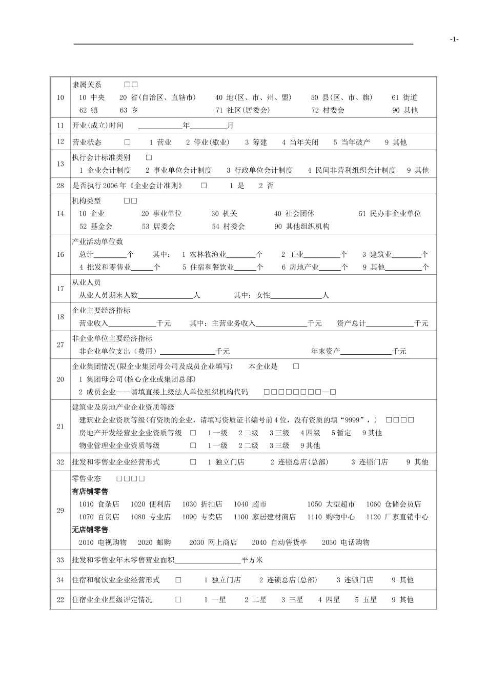 法人单位基本情况表及填表说明和各项明细说明_第2页