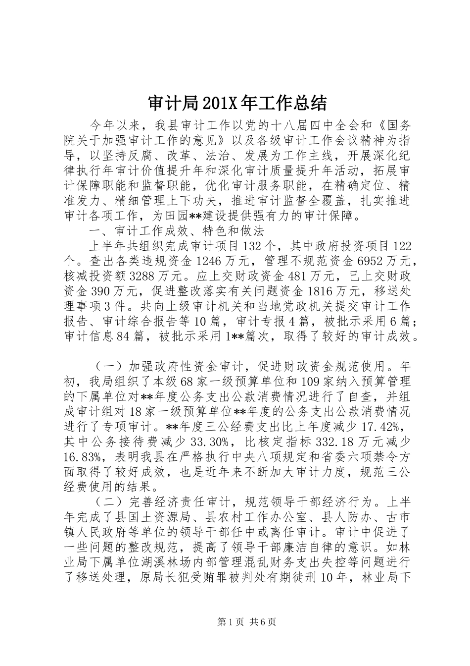 审计局202X年工作总结_第1页