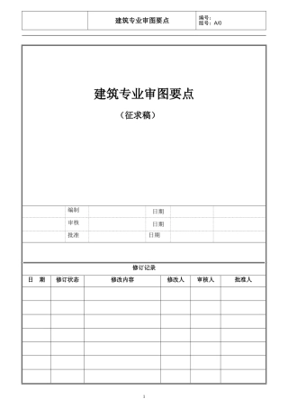 建筑专业设计审图要点--