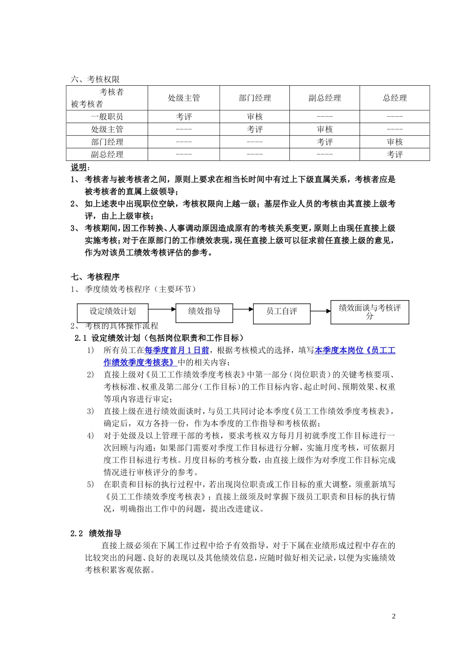 季度绩效考核方案_第2页
