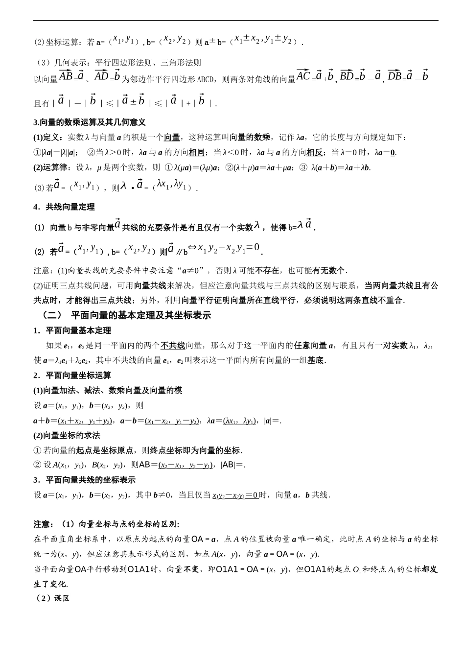 高考数学冲刺专题复习之——平面向量(教师版)_第2页
