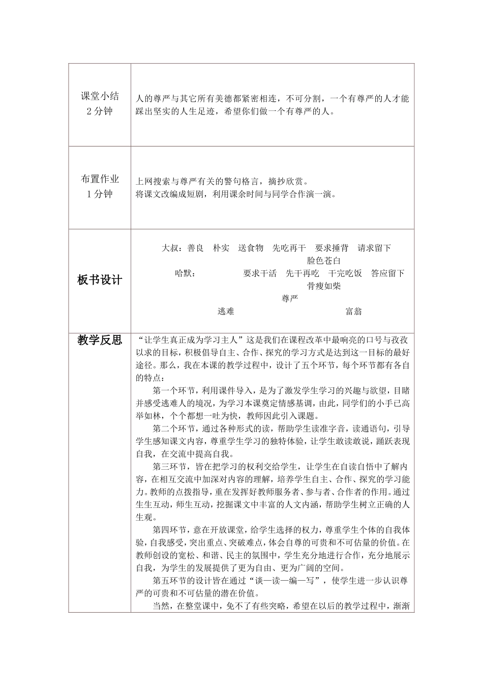 国培计划小学语文教学设计与反思模板_第3页