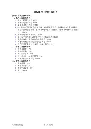 建筑电气CAD图纸常用符号(图表)