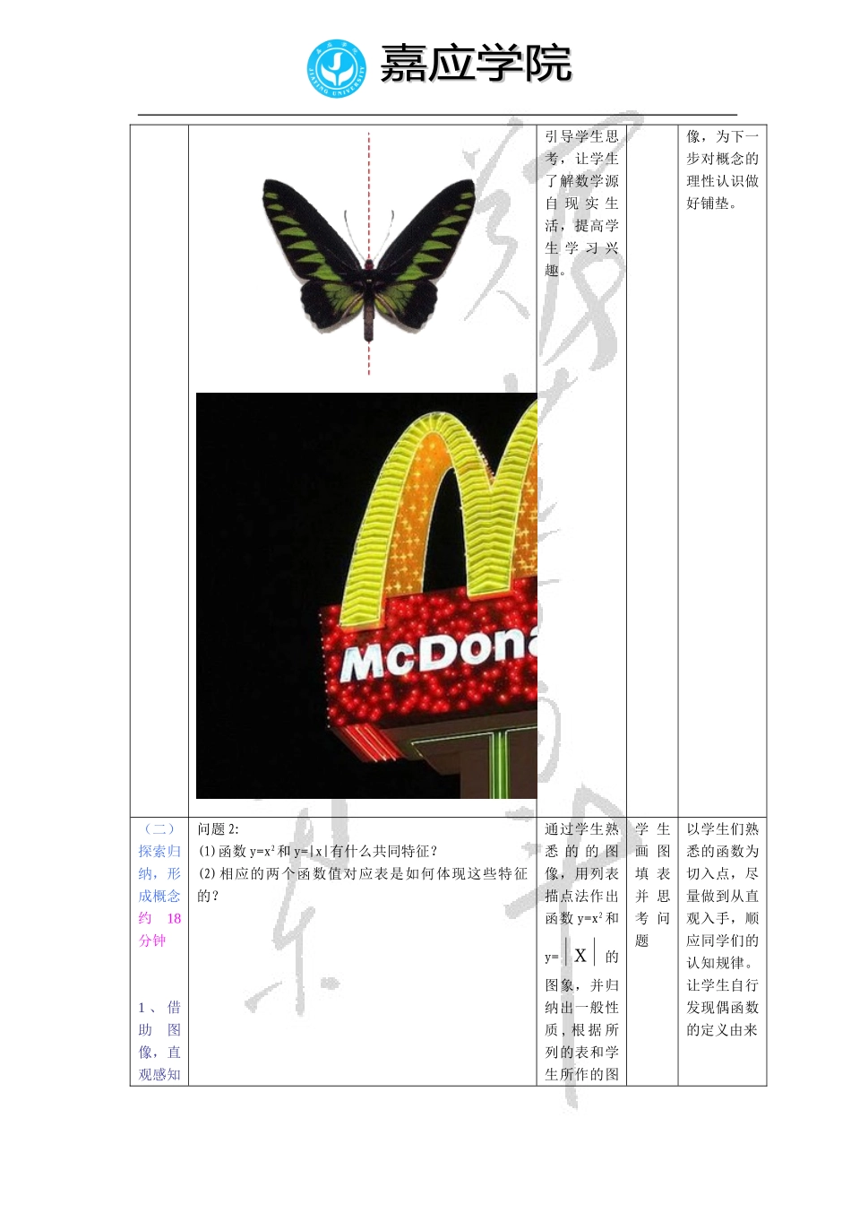 高中必修一函数的奇偶性性的教学设计_第2页