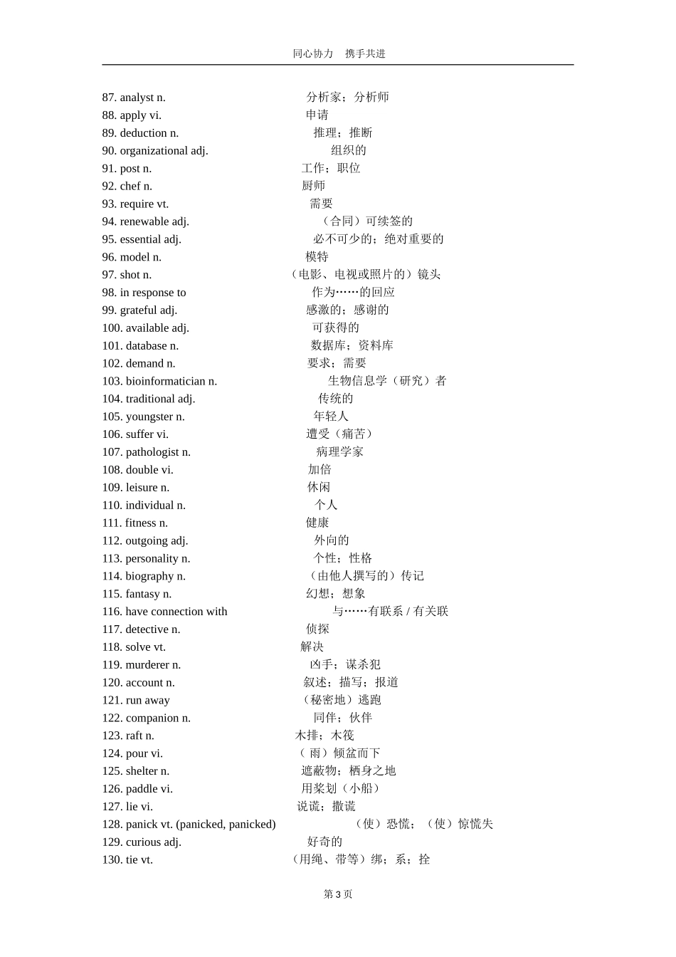 高中英语必修五单词表_第3页