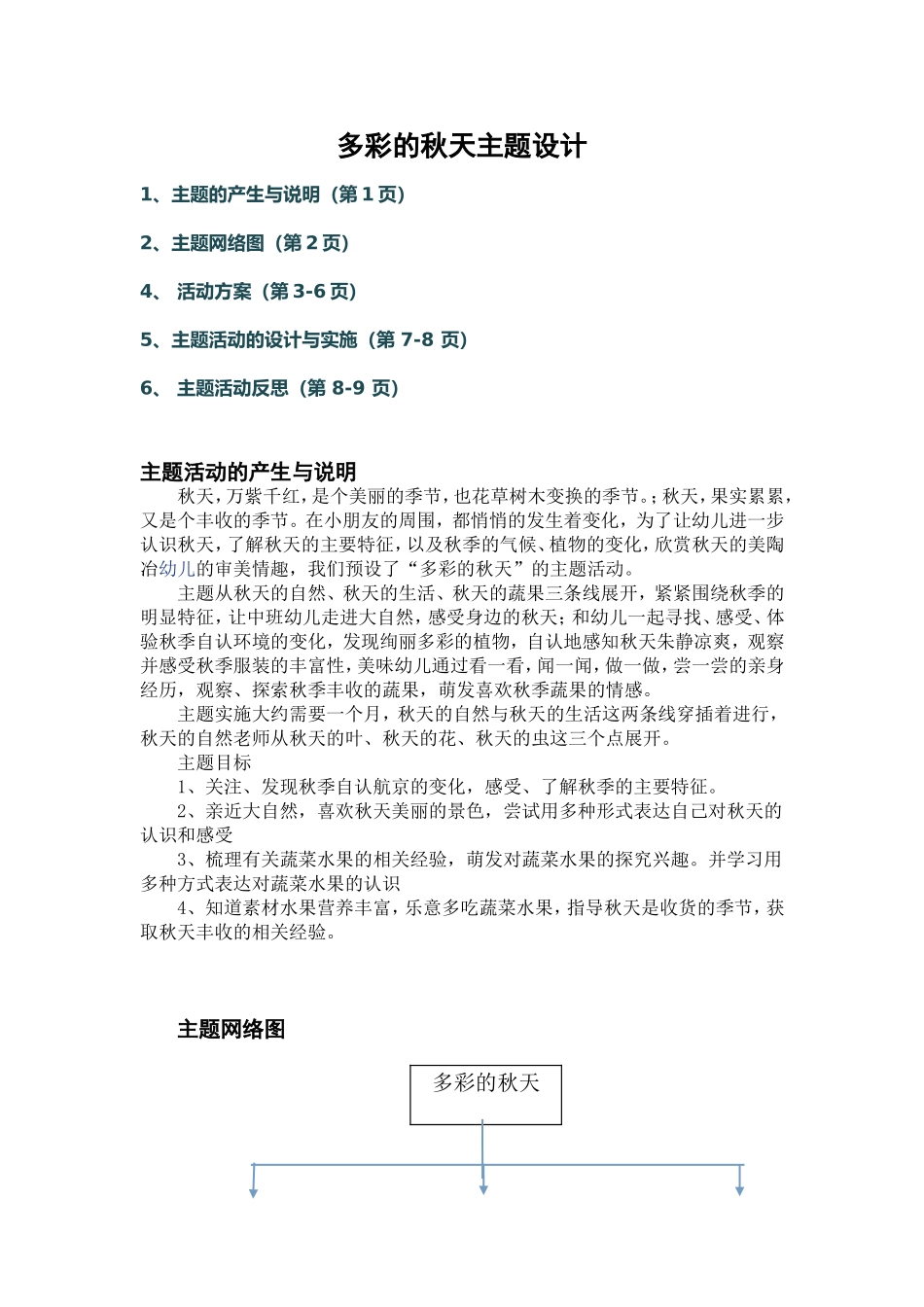 多彩的秋天主题设计_第1页