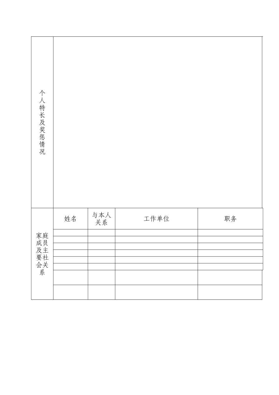 表格式个人简历模版_第2页