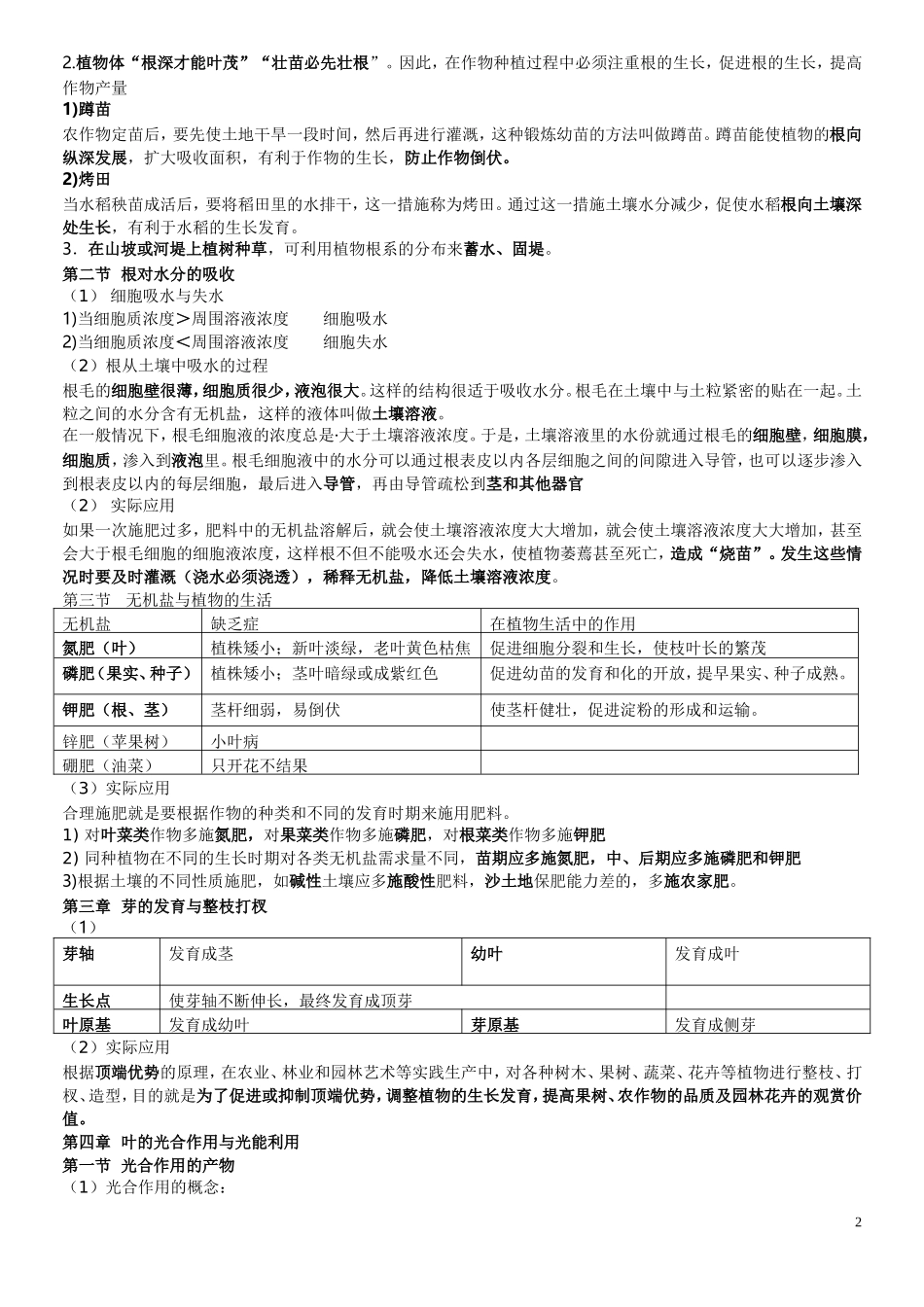 冀教版八年级生物上册知识点(2015秋最全面)_第2页