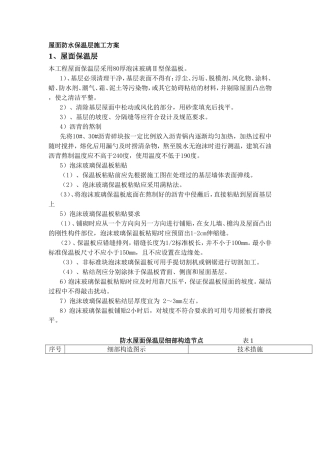 屋面防水保温施工方案-(绝对好)