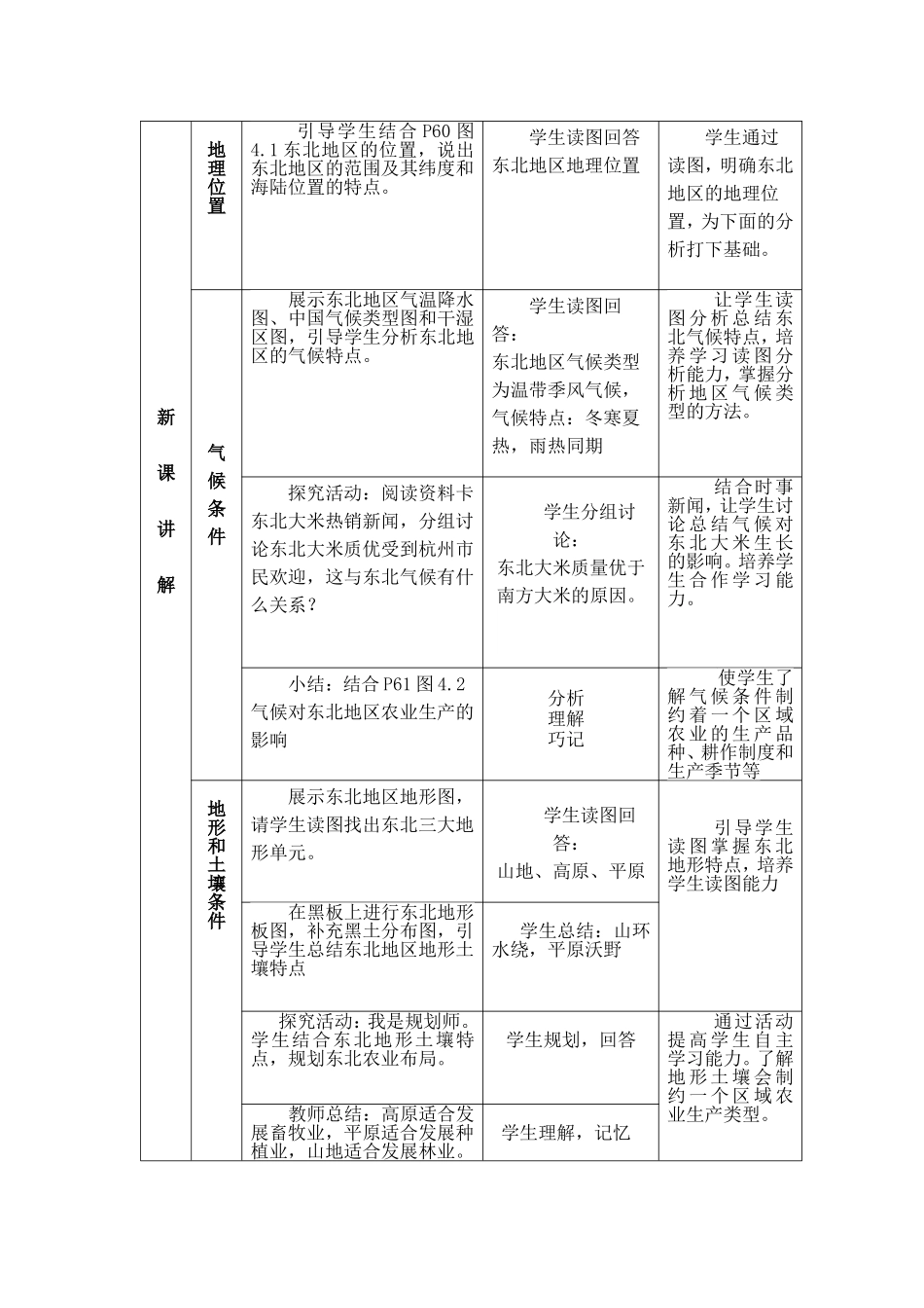 --必修三《区域农业发展—以我国东北地区为例》教学设计_第3页