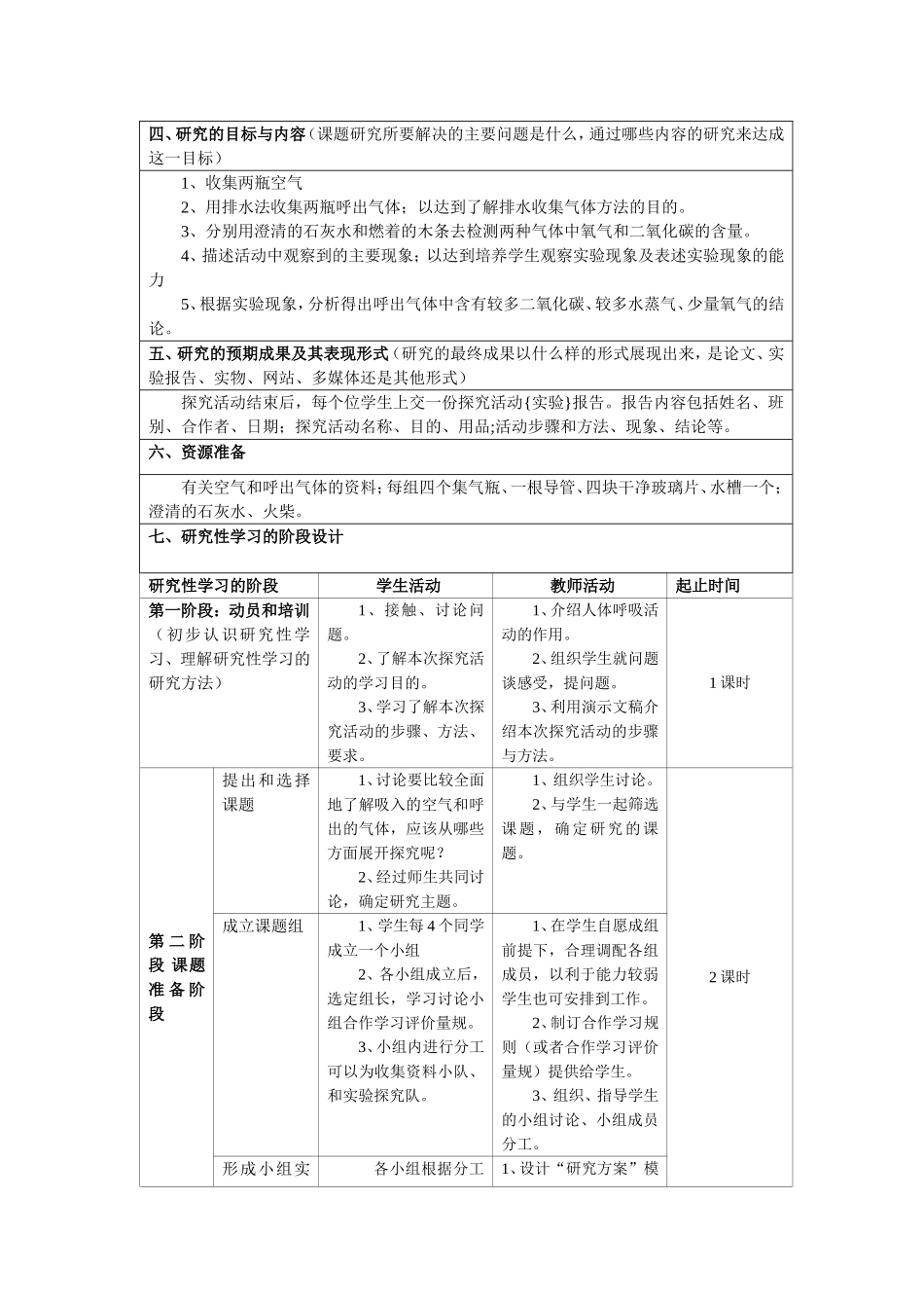 初三化学研究性学习方案_第2页