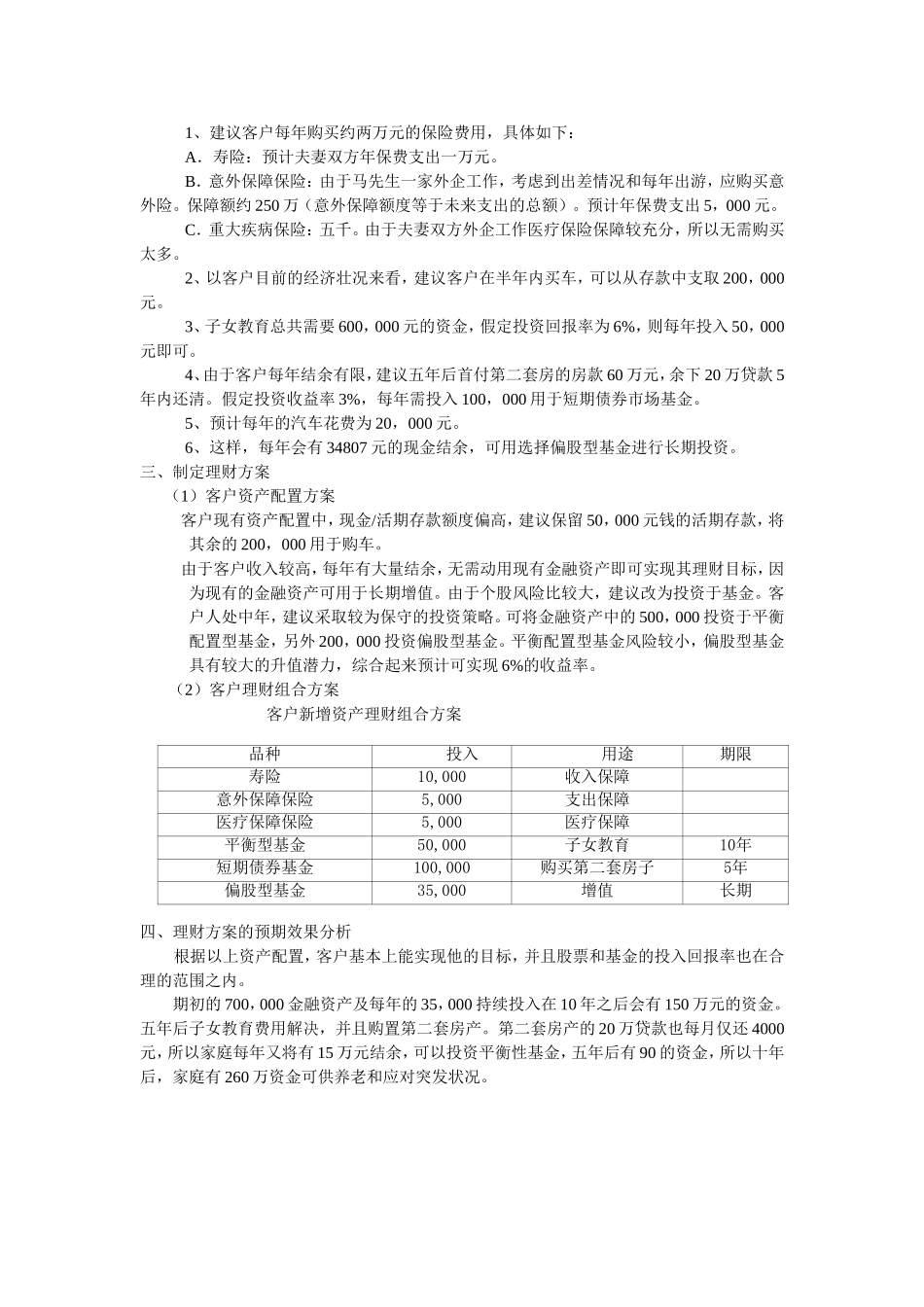 个人理财案例_第3页