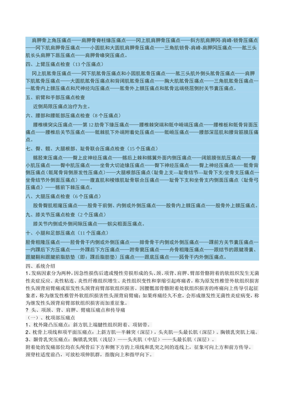 宣蛰人软组织疼痛强刺激推拿压痛点(解剖图)_第3页