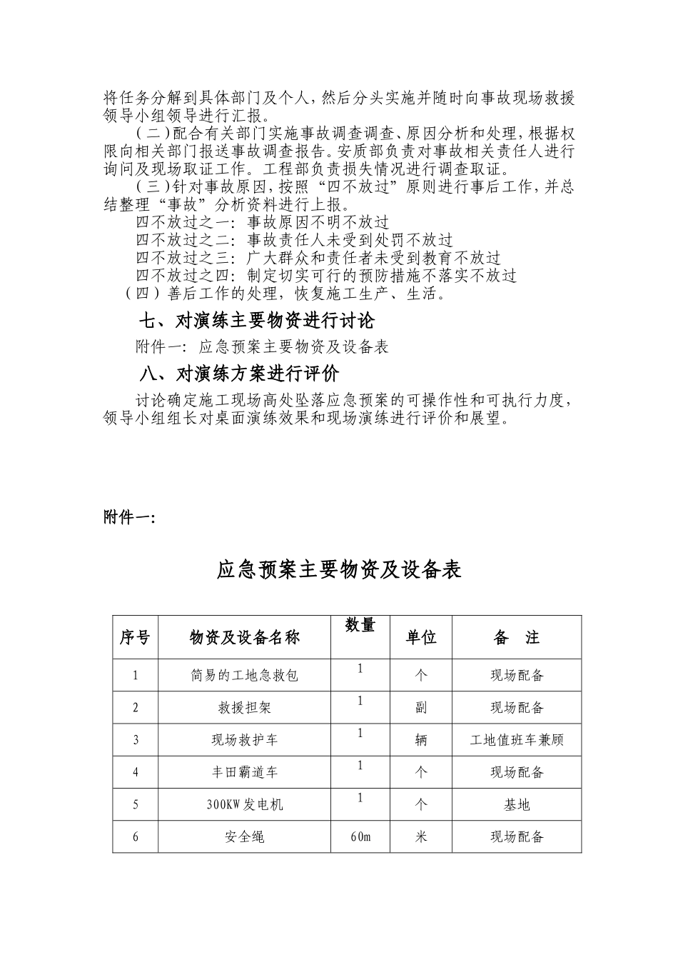高空坠落应急预案桌面演练_第3页