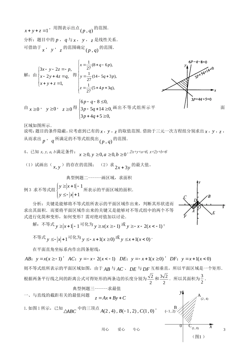 高中数学-线性规划知识复习_第3页