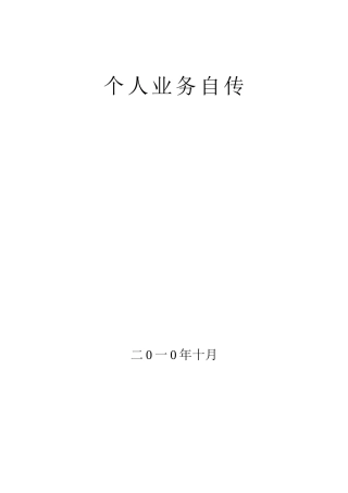高级工程师申报个人业务自传