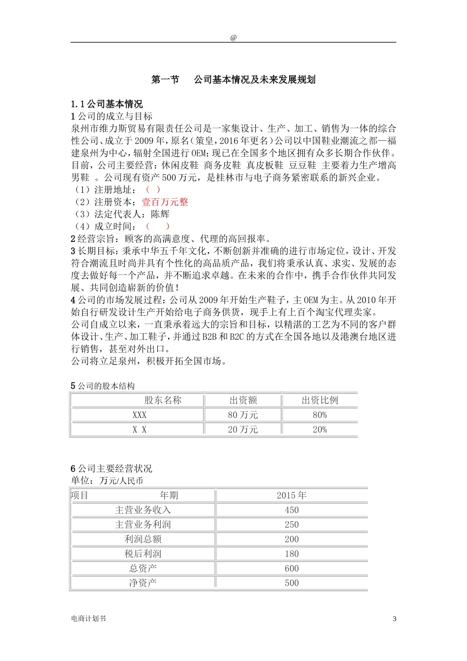 电子商务男鞋商业计划书_第3页