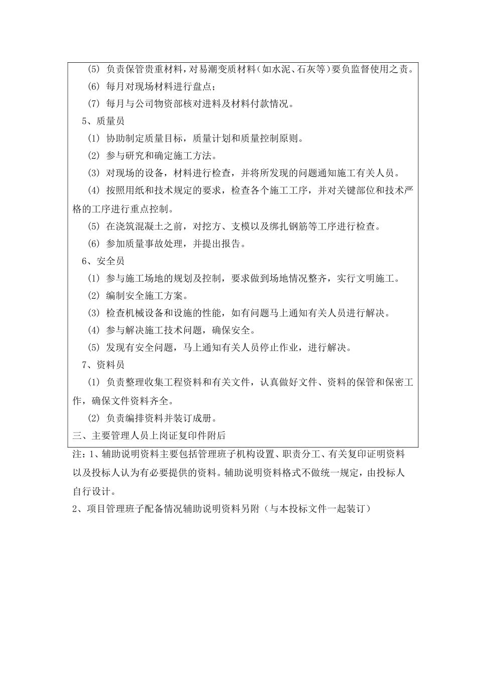 表11--项目管理班子配备情况辅助说明资料_第3页