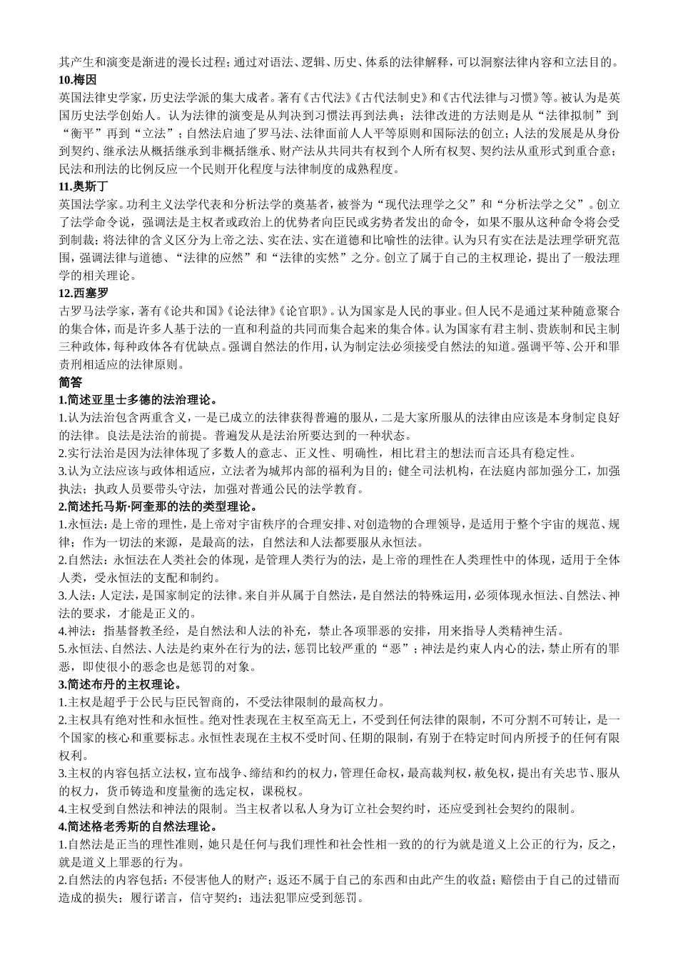 西方法律思想史复习资料_第2页