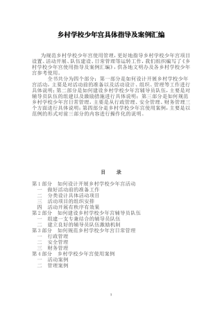 乡村学校少年宫活动案例