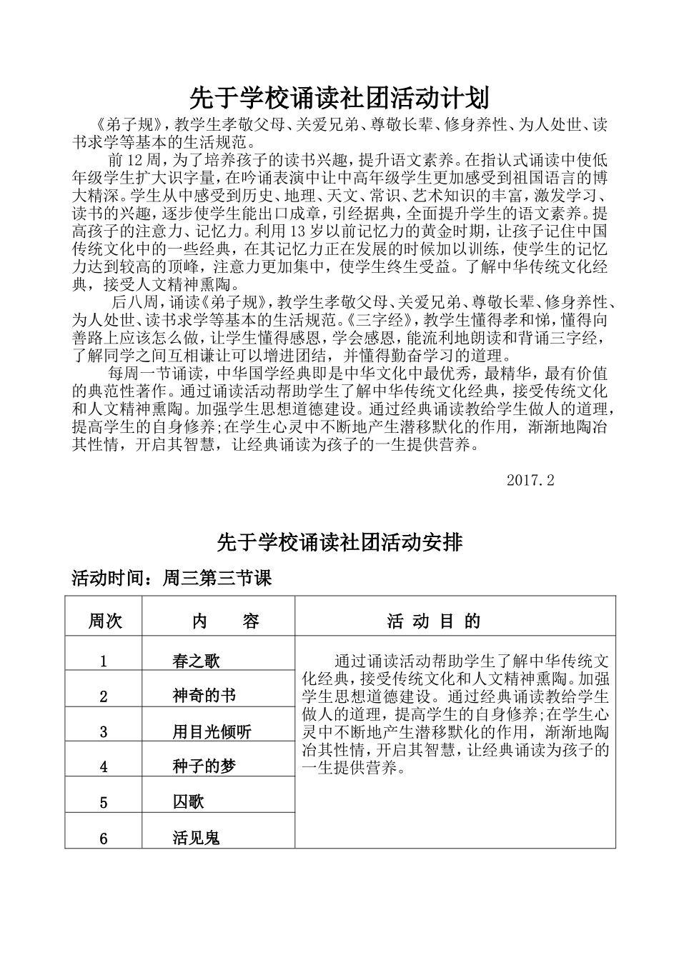 诵读社团活动记录表_第1页