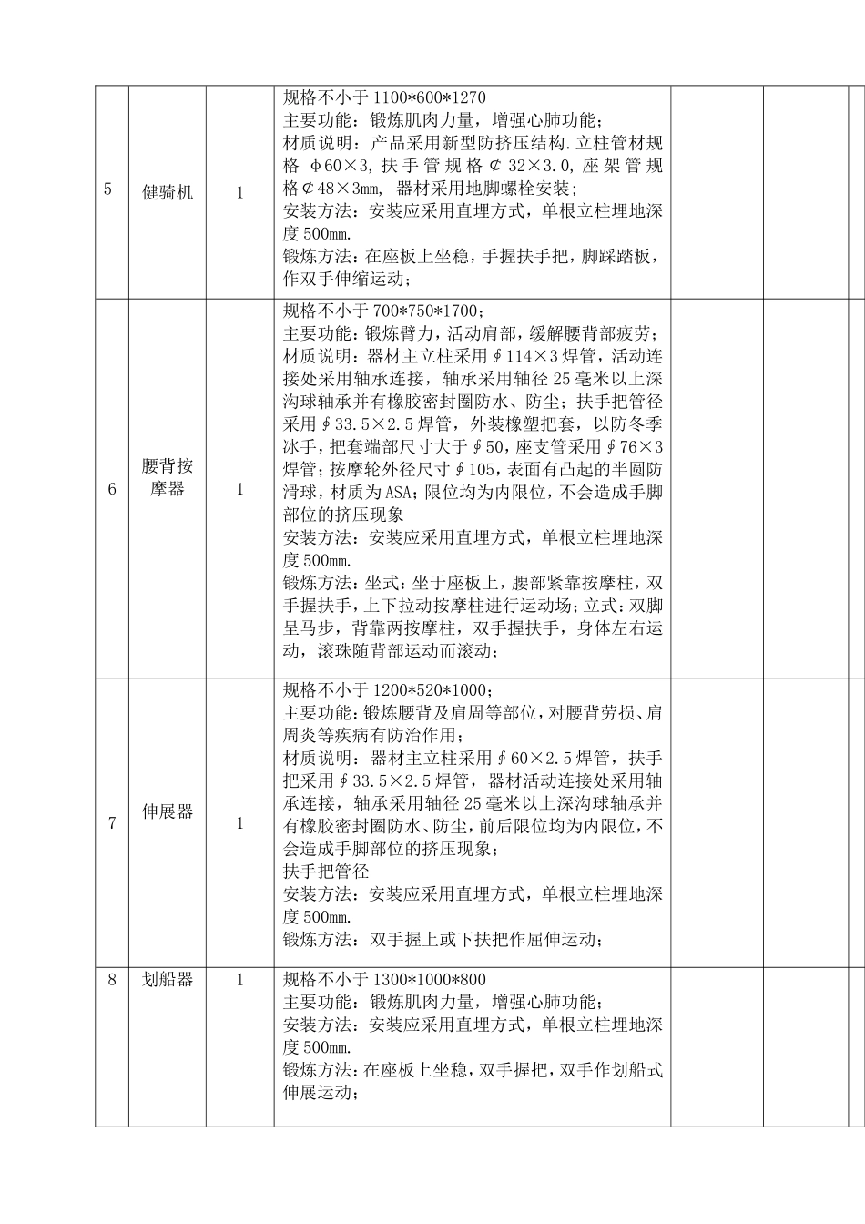 健身器材报价清单表_第2页