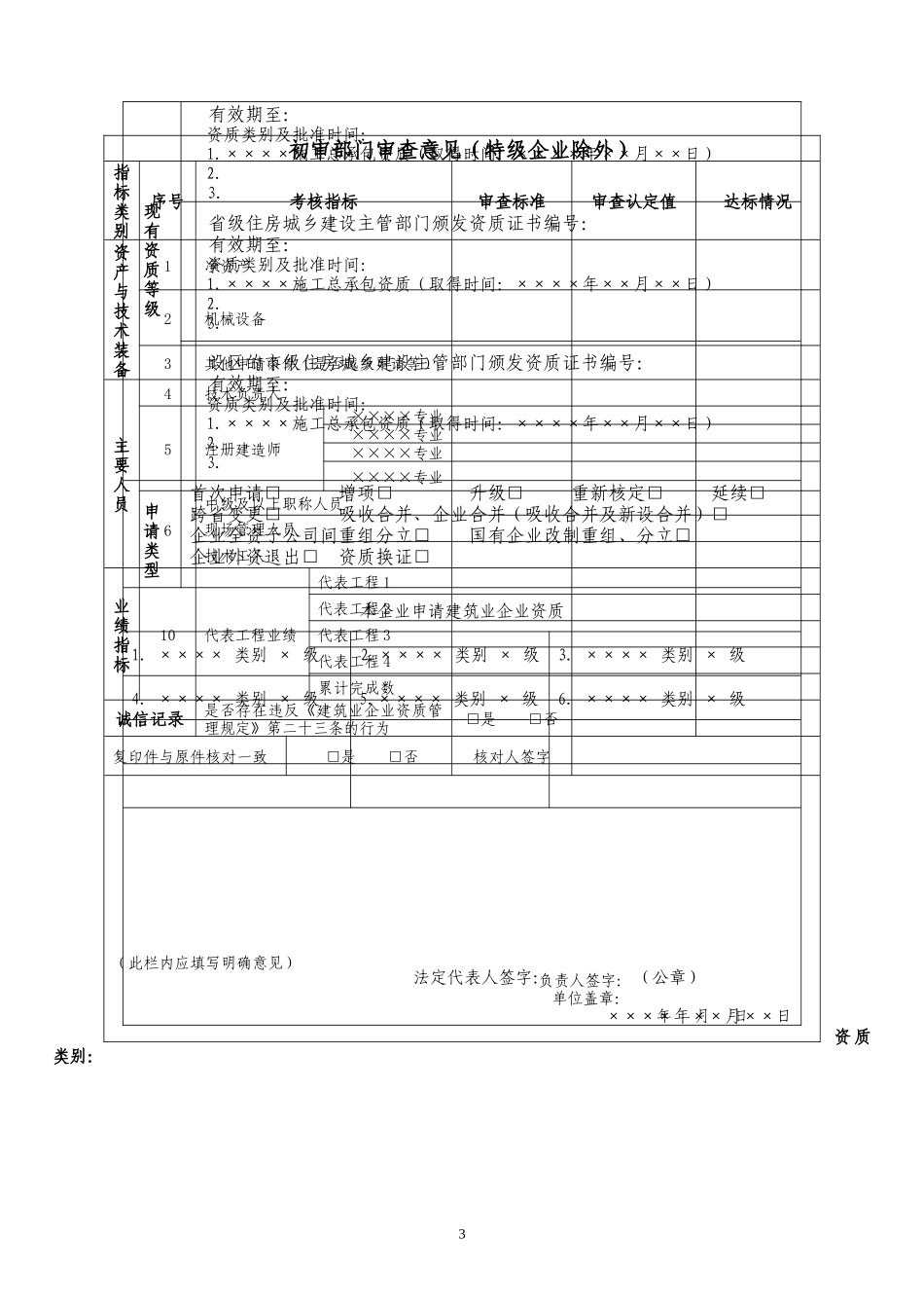 建筑业企业资质申请表(新版)_第3页