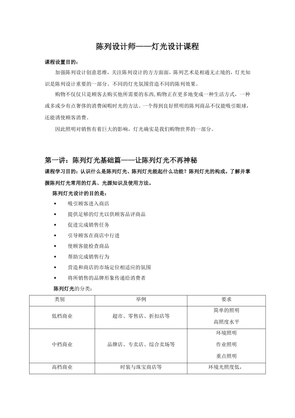 陈列设计师灯光设计教程_第1页